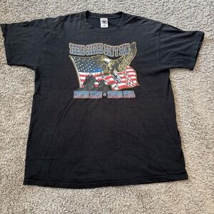 Y2K Patriotic T Tee Shirt Mens XL Extra Large Black Eagle These Colors Dont Run